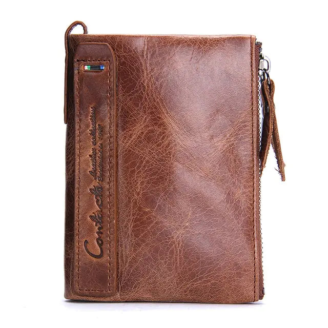 Genuine Leather Wallets for Women Short Bifold Fashion Women